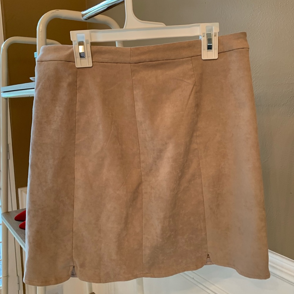 Shirt suede skirt